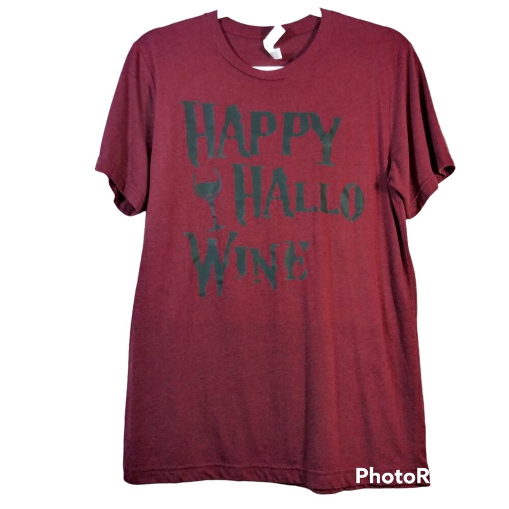 Happy Hallo Wine Premium Unisex T-Shirt Size M